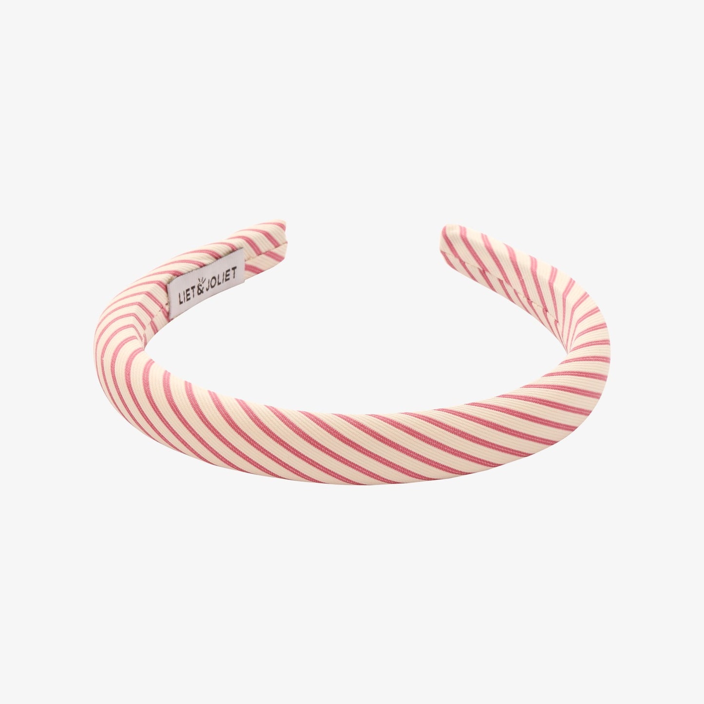 Eleganter Haarreif mit Streifenmuster in Rosa & Weiß – Klassisch & stilvoll