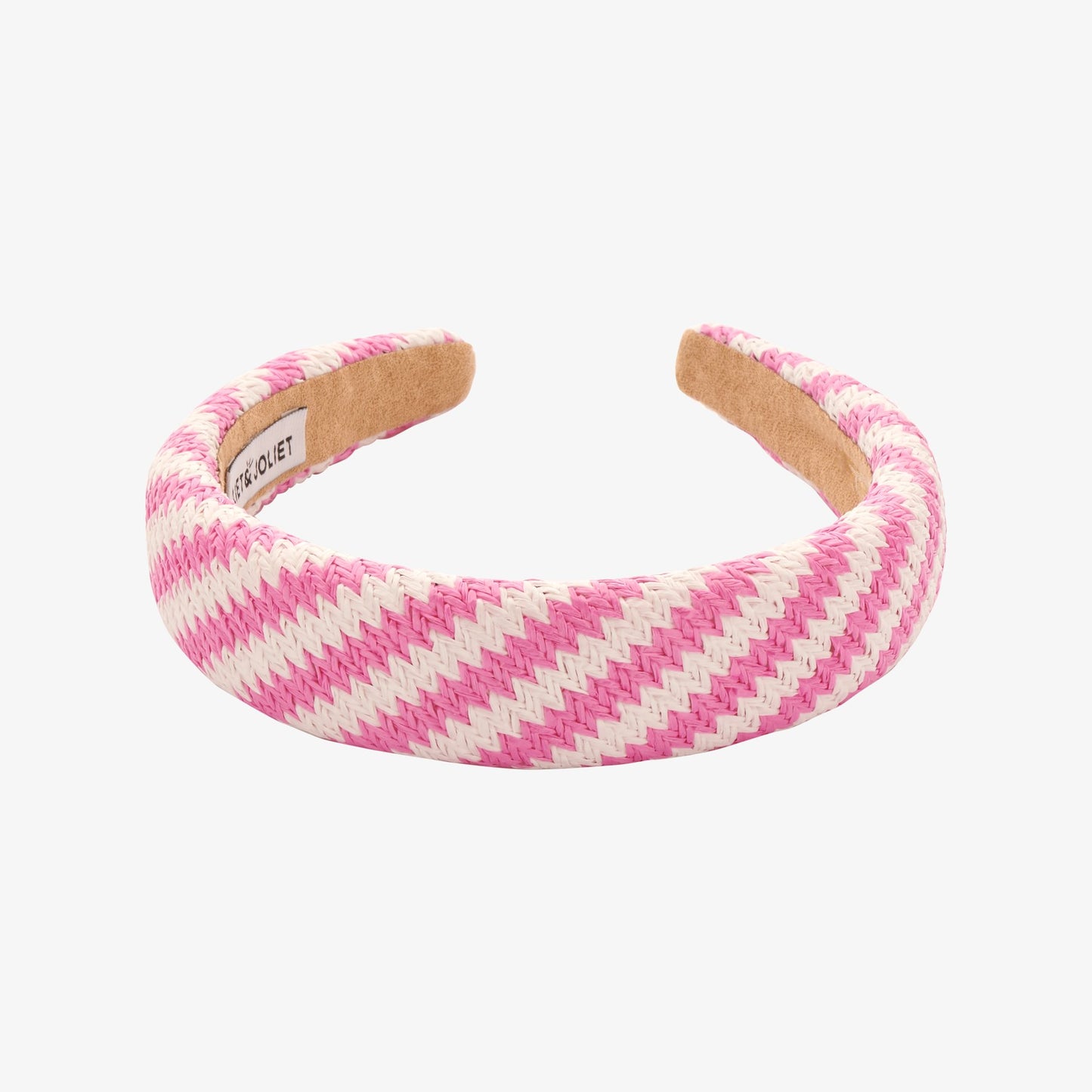 Gepolsterter Haarreif in Pink & Weiß – Sommerlicher Hingucker für dein Styling
