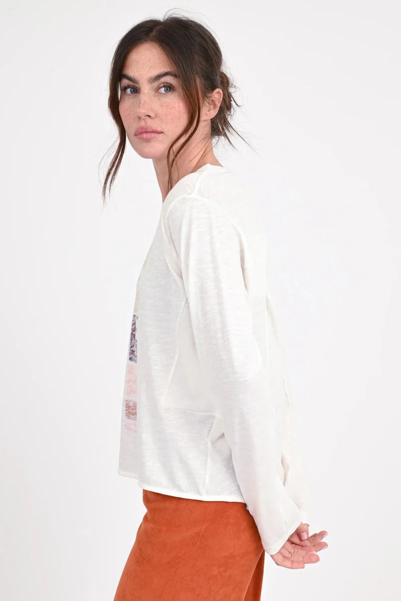 Langarmshirt mit Statement-Print JOY – Lovo | Love Joy Victory (Größe S)
