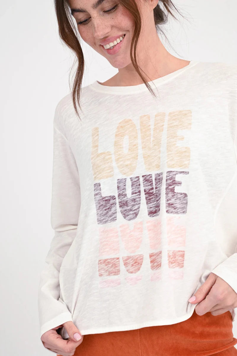 Langarmshirt mit Statement-Print JOY – Lovo | Love Joy Victory (Größe S)