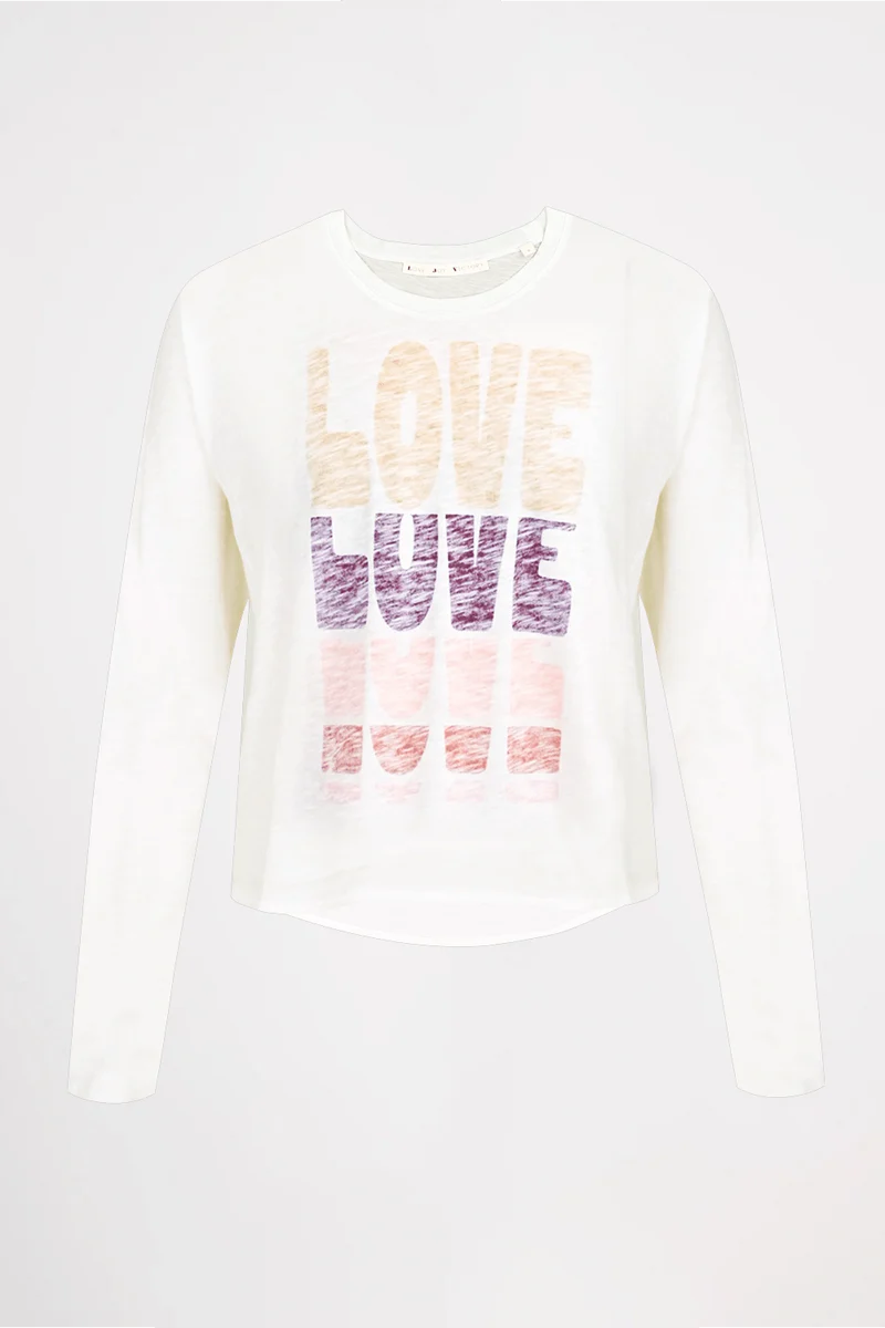Langarmshirt mit Statement-Print JOY – Lovo | Love Joy Victory (Größe S)