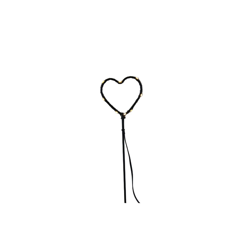 LED Herz schwarz zum Stecken – 8 cm mit 8 Lichtern