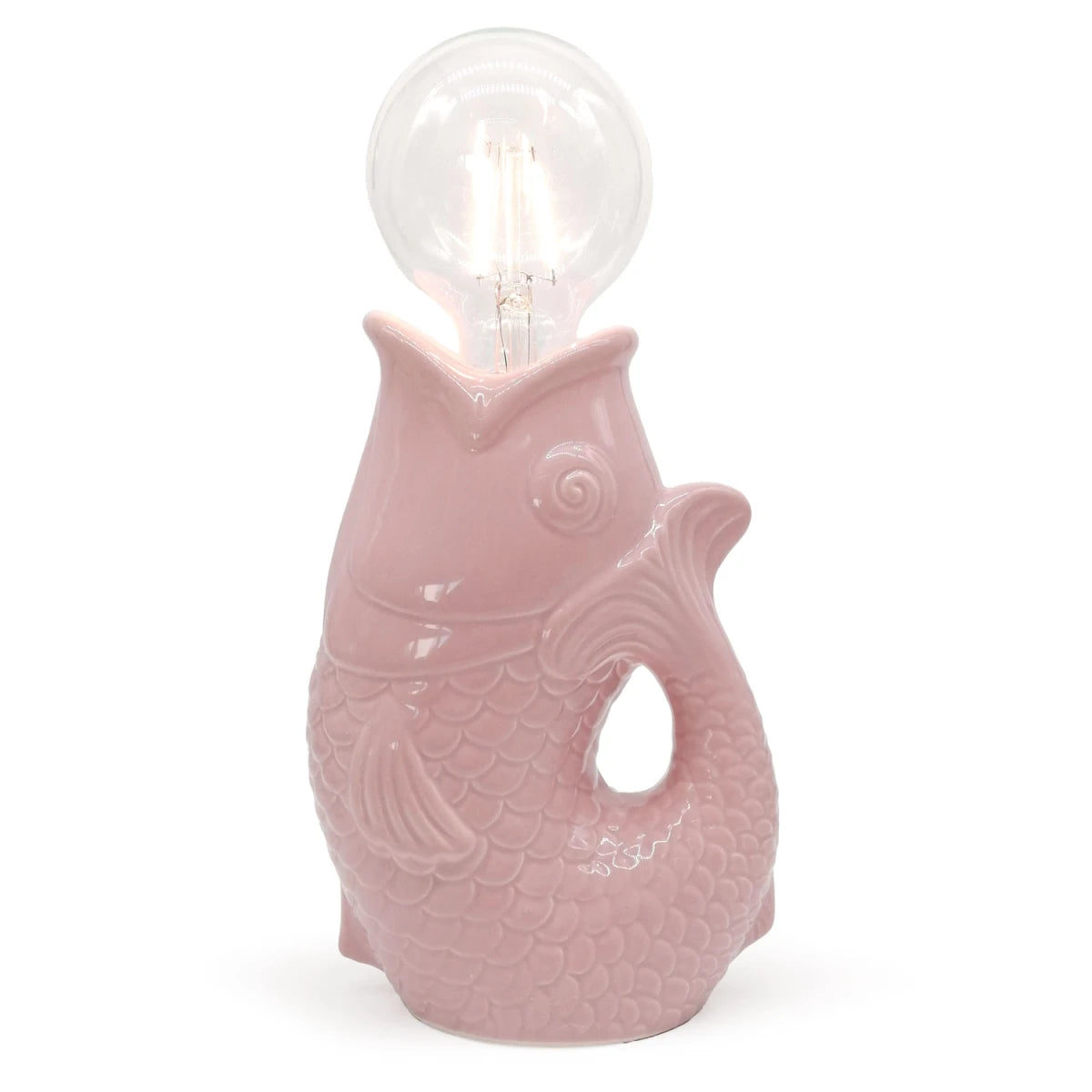 LED Tischleuchte Fisch – Rosa, Keramik (Ausstellungsstück)