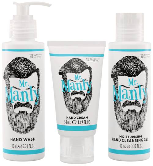 Mr Manly Hand Hygiene Kit – Pflege-Set für Männer in praktischer Canvas-Tasche