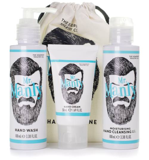 Mr Manly Hand Hygiene Kit – Pflege-Set für Männer in praktischer Canvas-Tasche