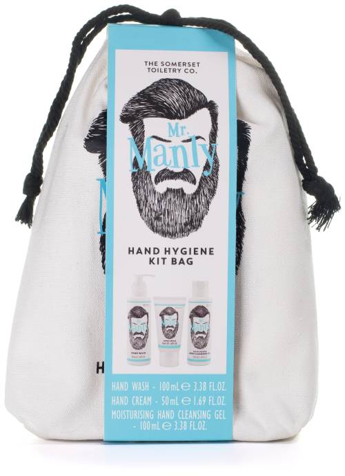 Mr Manly Hand Hygiene Kit – Pflege-Set für Männer in praktischer Canvas-Tasche