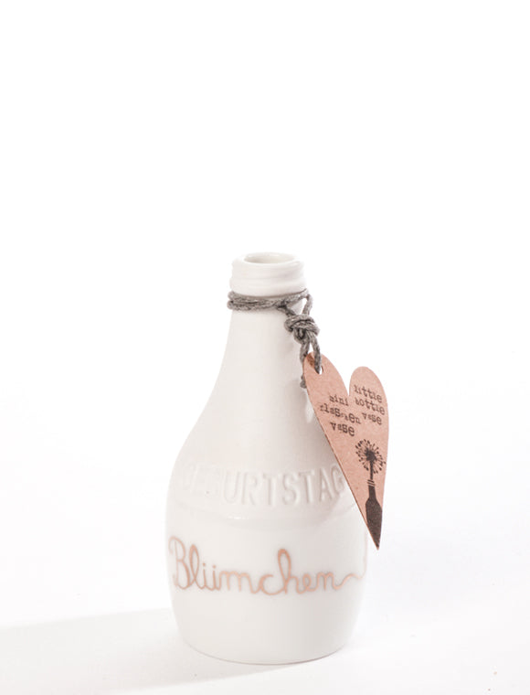 Mini-Vase Geburtstagsblümchen – Geburtstagsvase aus Porzellan