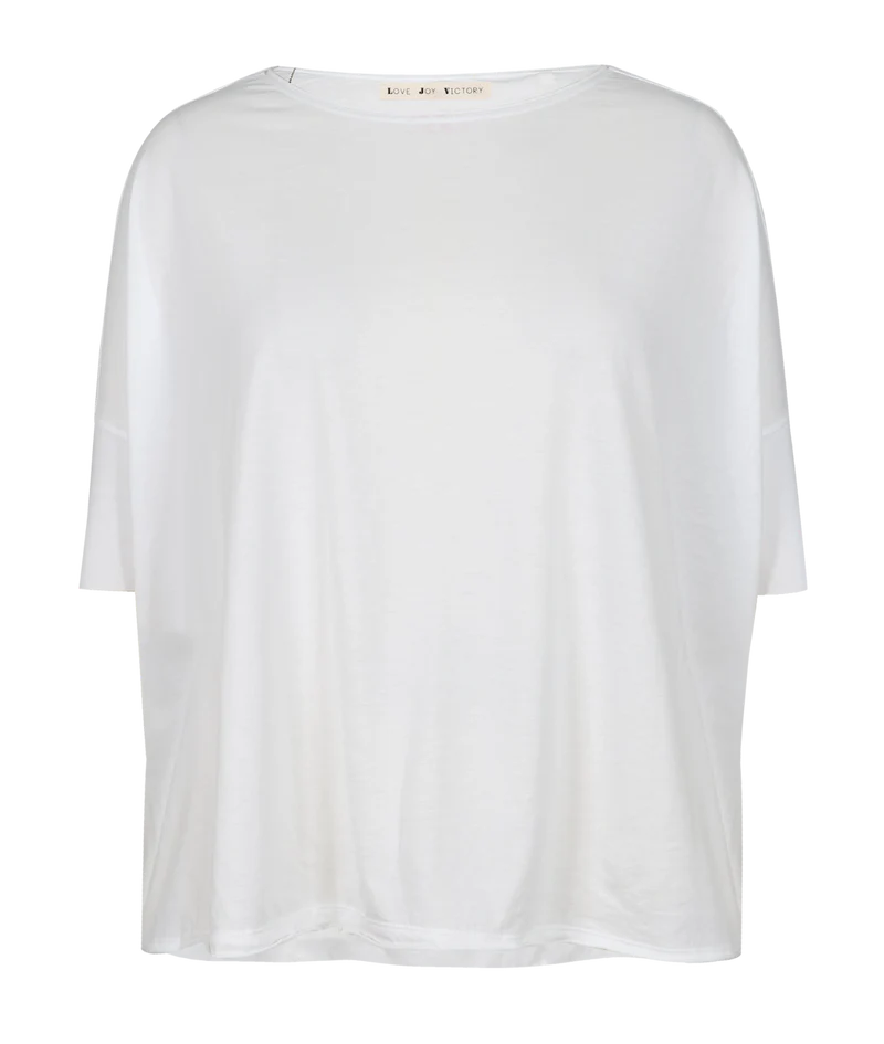 Oversize T-Shirt „Papu“ in Weiß von Love Joy Victory (Größe XS / S)