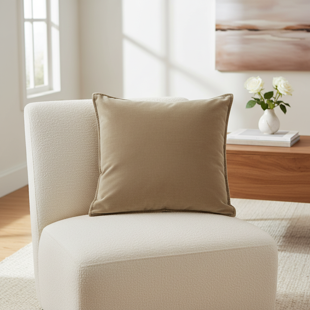 IB Laursen Samt Kissenbezug – Cognac, 52x52 cm Kissen Ib Laursen