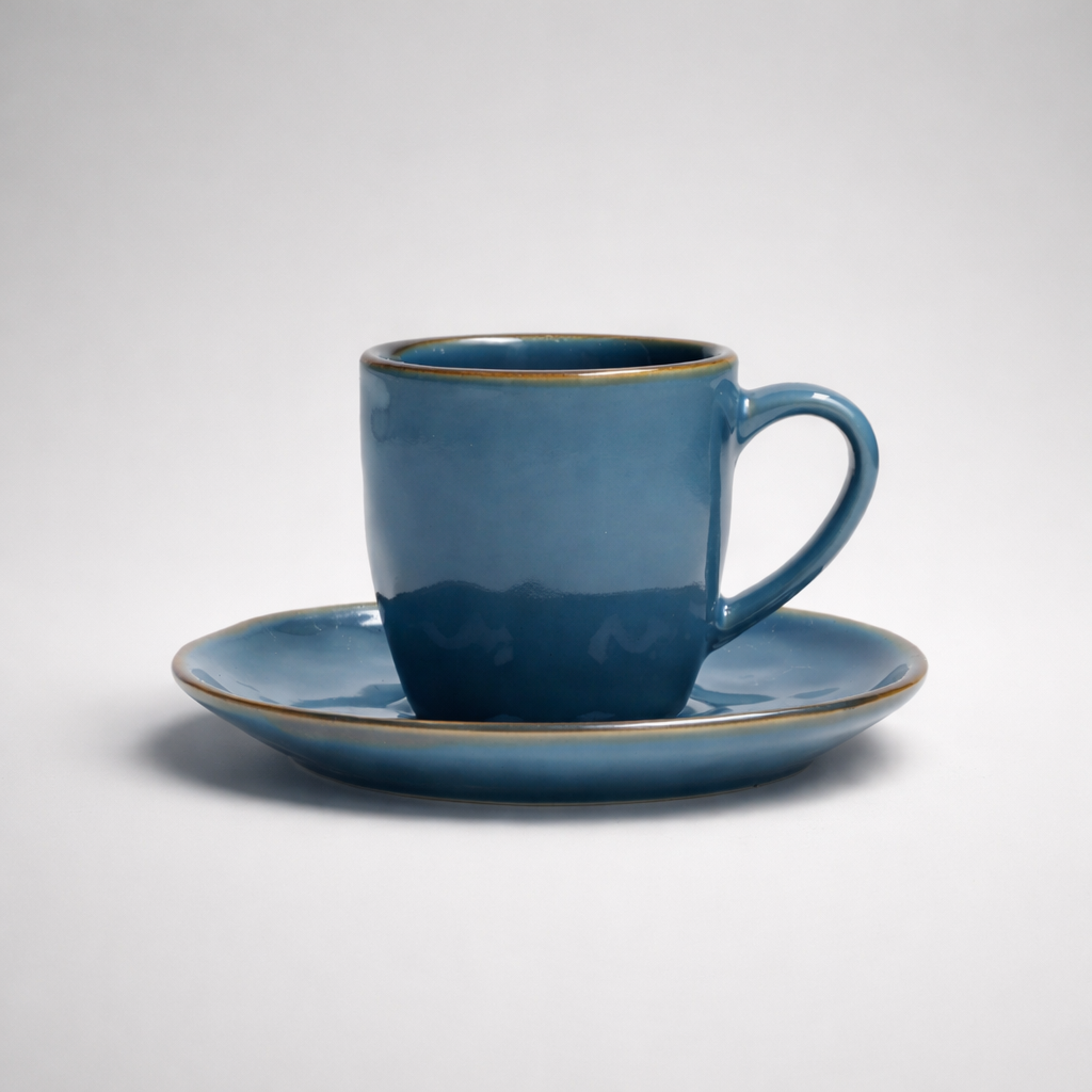 Concerto Espressotasse mit Untertasse – Blu Avio Espressotasse Rose & Tulipani