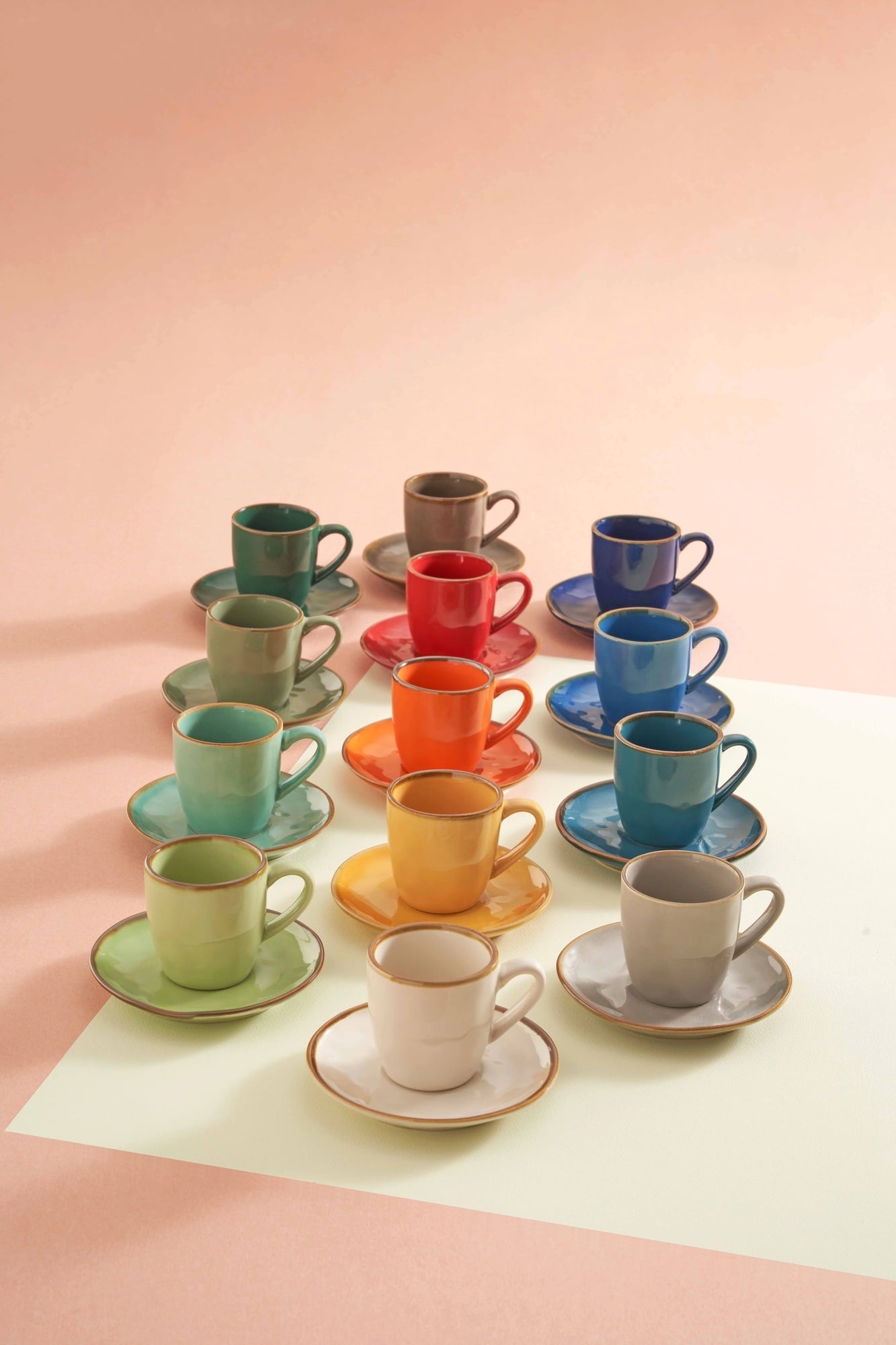 Concerto Espressotasse mit Untertasse – Arancione Espressotasse Rose & Tulipani