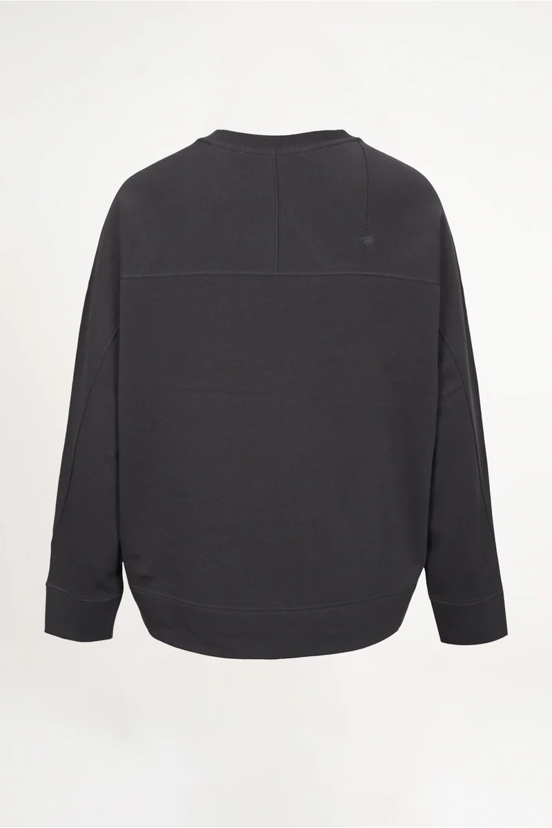 Flockprint Sweatshirt mit Pik-Zeichen – Love Joy Victory (Größe XS / S)