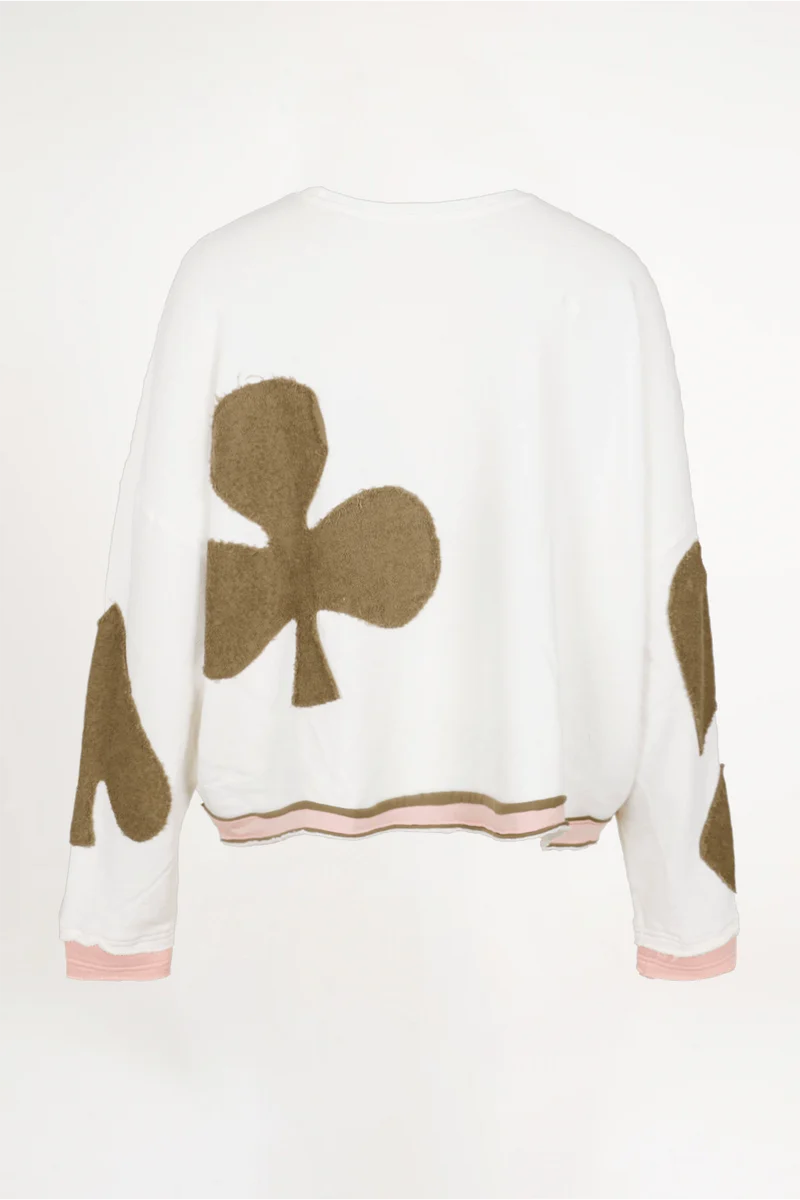 Sweatshirt „Hopewell“ mit Herz-Pik-Patches | Love Joy Victory (Größe M / L)