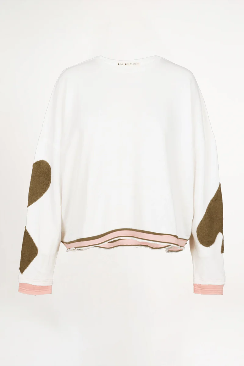 Sweatshirt „Hopewell“ mit Herz-Pik-Patches | Love Joy Victory (Größe M / L)