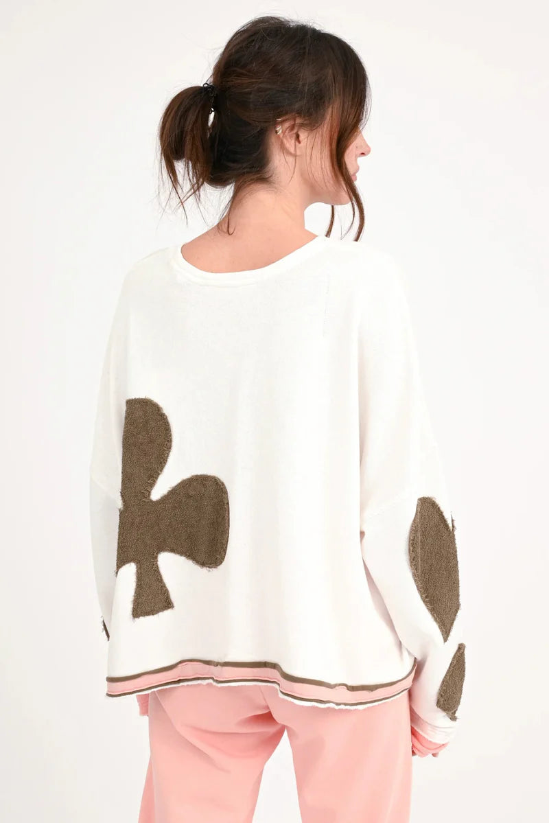 Sweatshirt „Hopewell“ mit Herz-Pik-Patches | Love Joy Victory (Größe M / L)