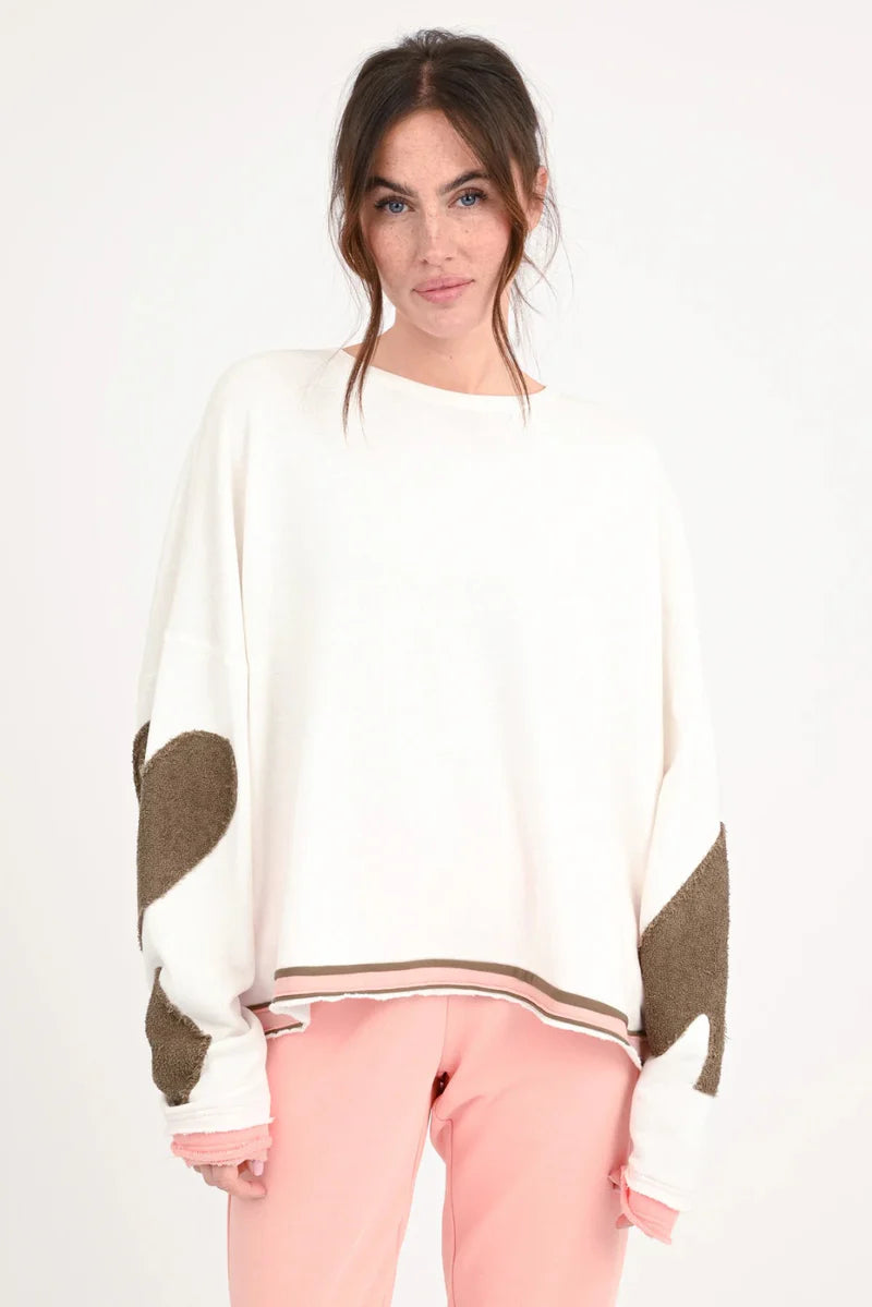 Sweatshirt „Hopewell“ mit Herz-Pik-Patches | Love Joy Victory (Größe M / L)