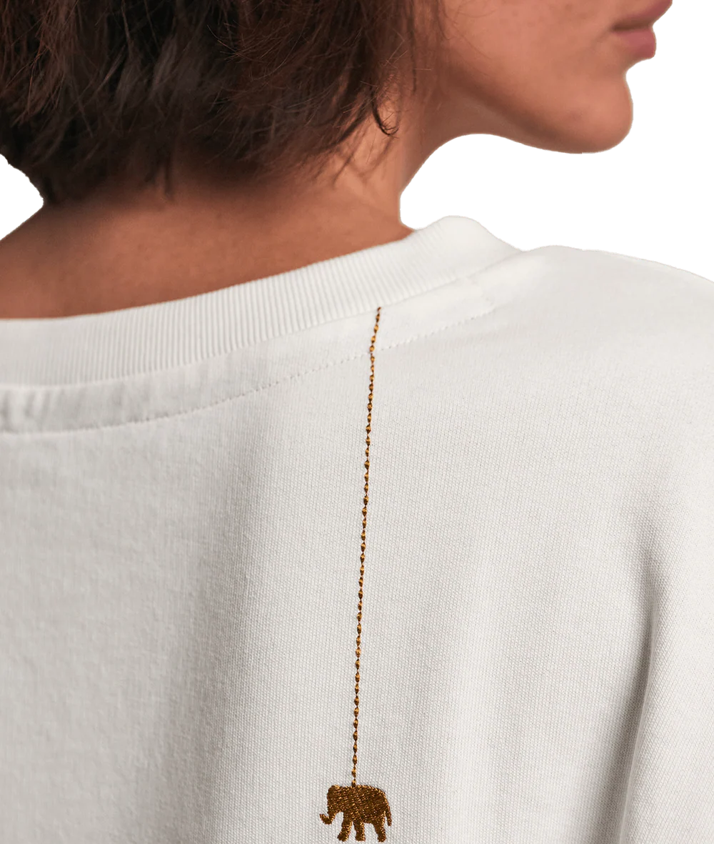 Love Joy Victory Sweater – Bio-Baumwolle in Herbstfarbe | Fair Fashion (Größe XS / S)