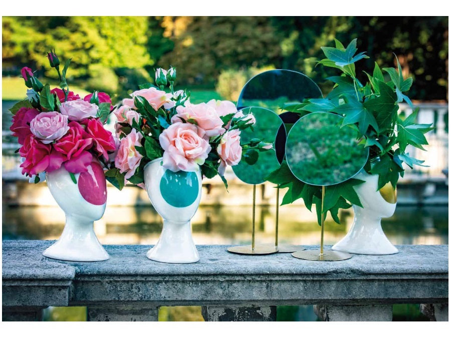 Vase „Thea“ mit goldener Scheibe