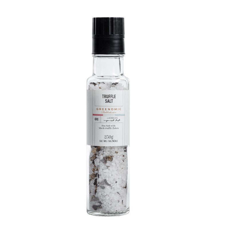 Trüffelsalz – Meersalz mit schwarzem Trüffel (250g Mühle)