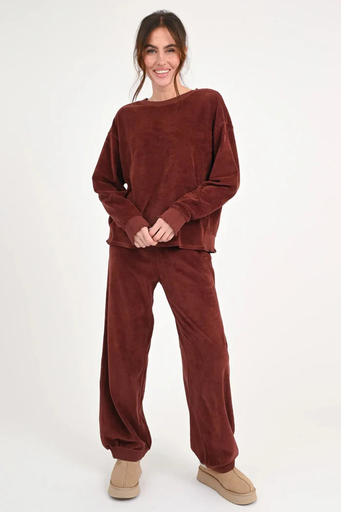 Velvet Sweatshirt aus Bio-Baumwolle – Love Joy Victory (Größe XS / S)
