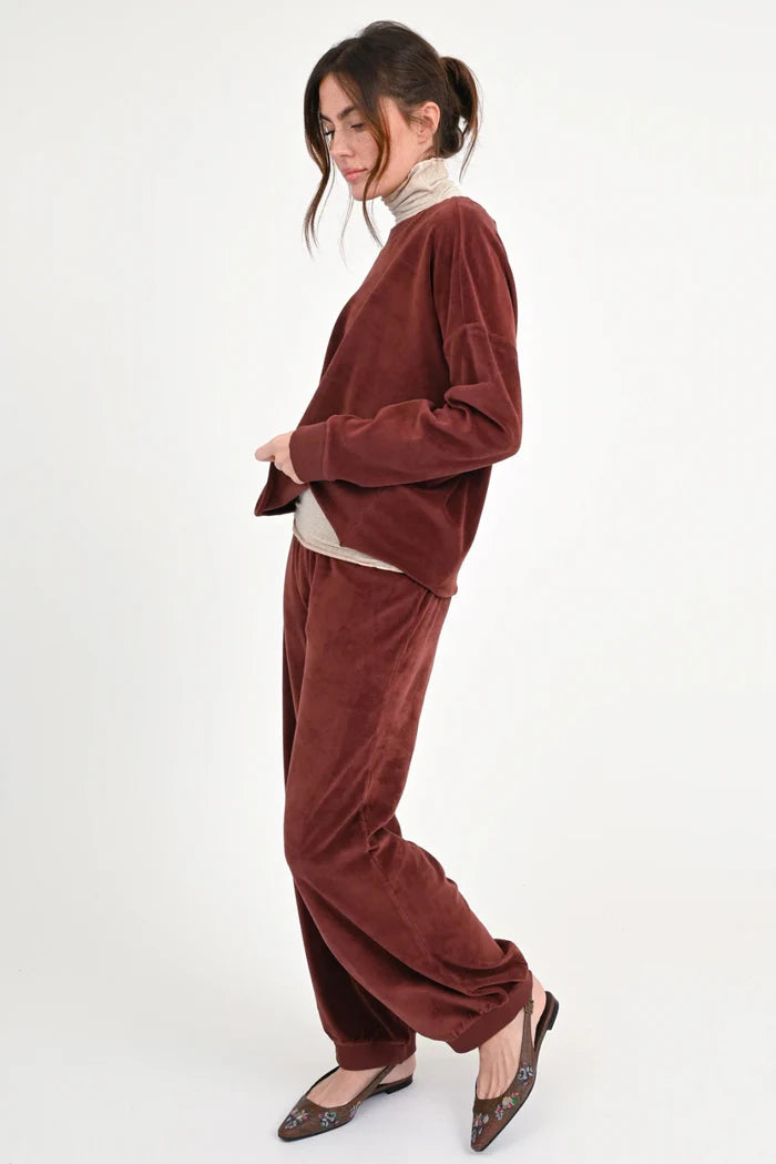 Velvet Sweatshirt aus Bio-Baumwolle – Love Joy Victory (Größe XS / S)