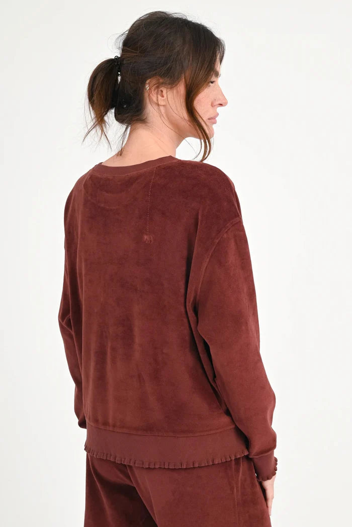 Velvet Sweatshirt aus Bio-Baumwolle – Love Joy Victory (Größe XS / S)