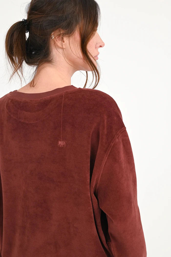 Velvet Sweatshirt aus Bio-Baumwolle – Love Joy Victory (Größe XS / S)