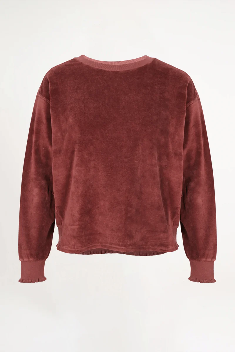 Velvet Sweatshirt aus Bio-Baumwolle – Love Joy Victory (Größe XS / S)
