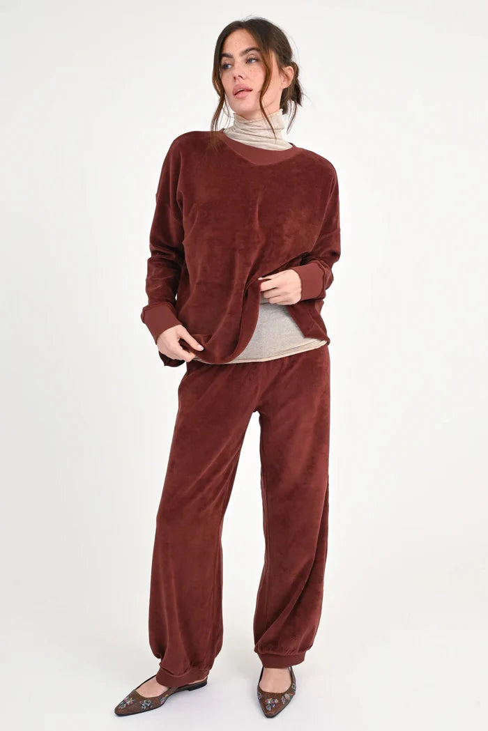 Velvet Sweatshirt aus Bio-Baumwolle – Love Joy Victory (Größe XS / S)