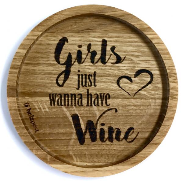 Untersetzer #Girls just wanna have wine