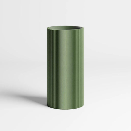 Minimalistische Vase aus 3D-Druck – Grün