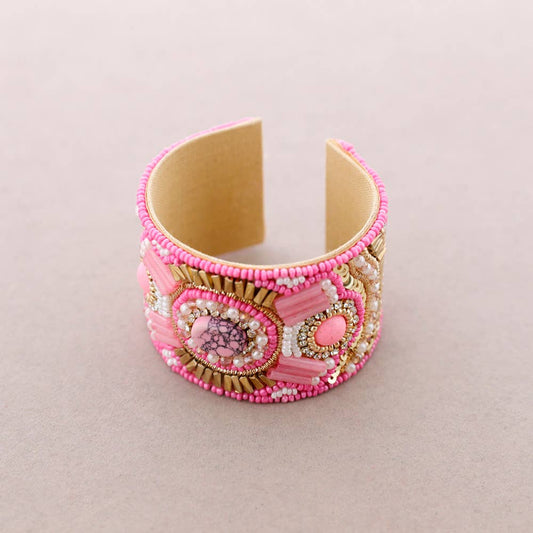 Statement-Armband in Pink