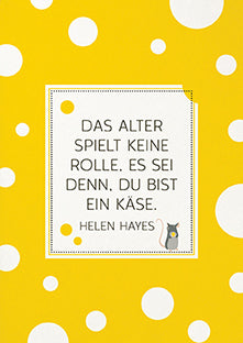 Postkarte – „Das Alter spielt keine Rolle“