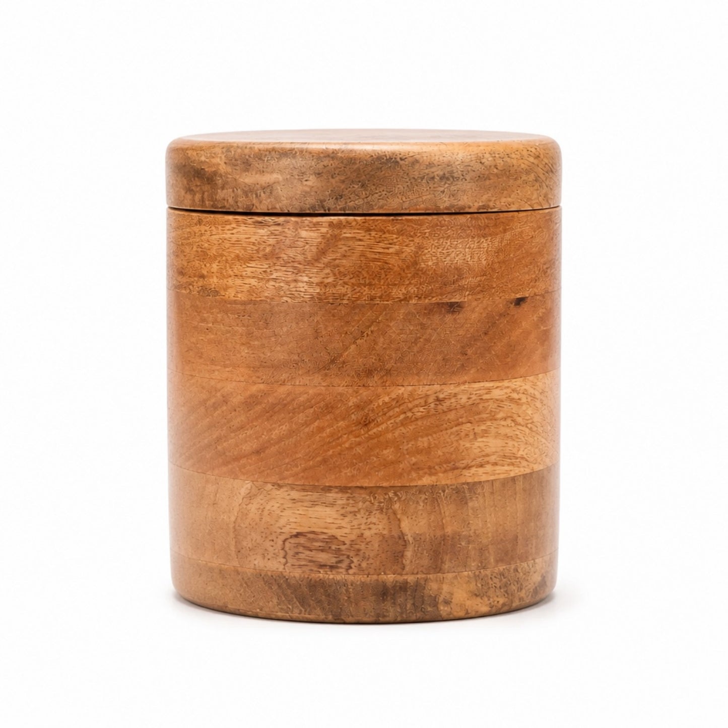 Holzdose aus Mangoholz mit Deckel – Natur Dose Das Zierwerk