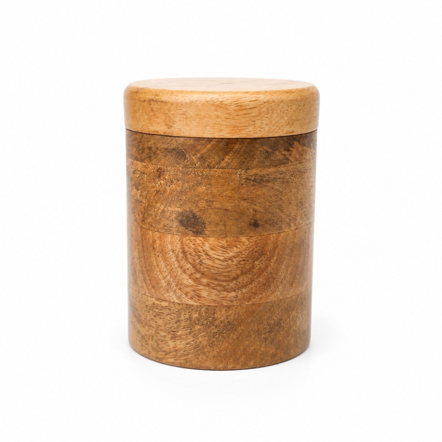 Holzdose aus Mangoholz mit Deckel – Natur Ø 10 cm Dose Das Zierwerk