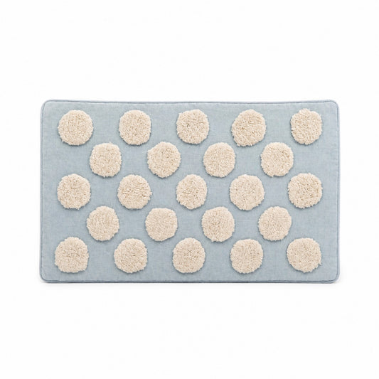 Kissenhülle mit Pompons Hellblau – 50 × 30 cm Kissen Das Zierwerk