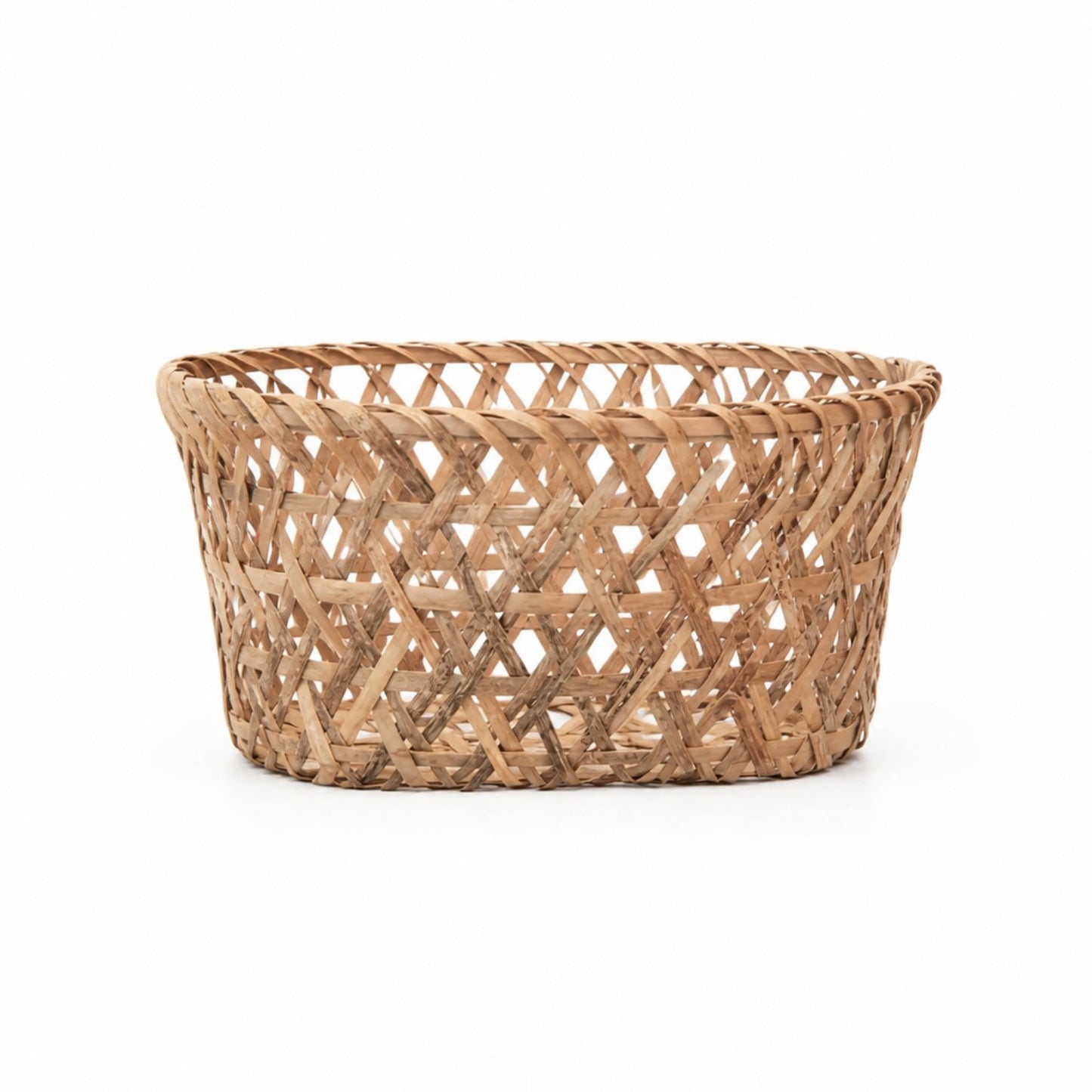 Großer Dekokorb aus Bambus – Natur, 37 × 27 cm Korb Das Zierwerk