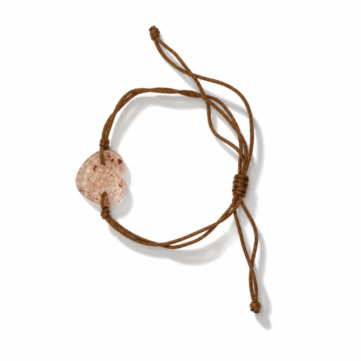Armband „Jakobsmuschel Herz“ – Cognac Armband Das Zierwerk
