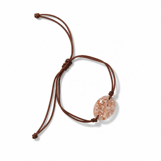 Armband „Jakobsmuschel Rund“ – Cognac Armband Das Zierwerk