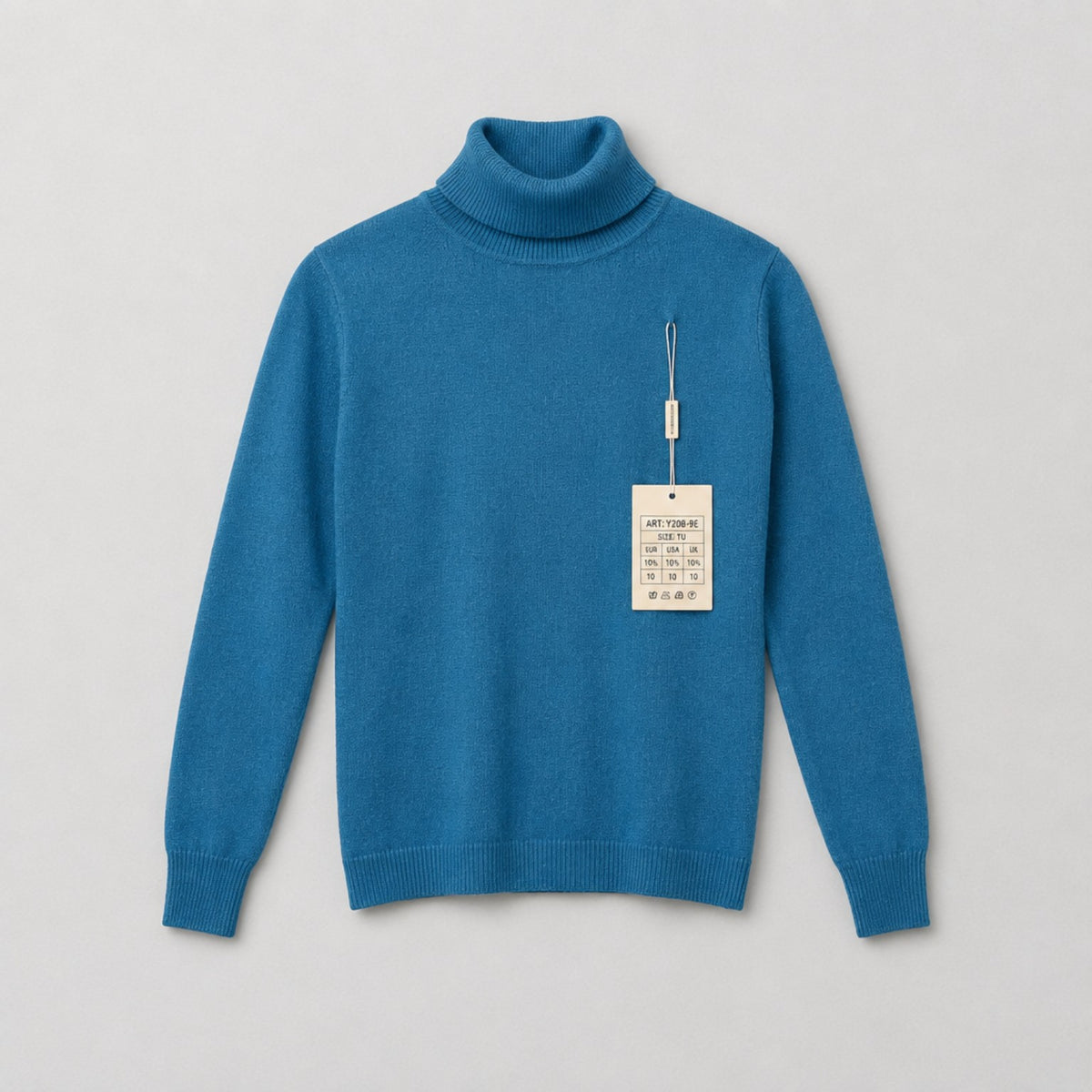 Basic Rollkragenpullover in Blau – schmal geschnitten Rolli Das Zierwerk