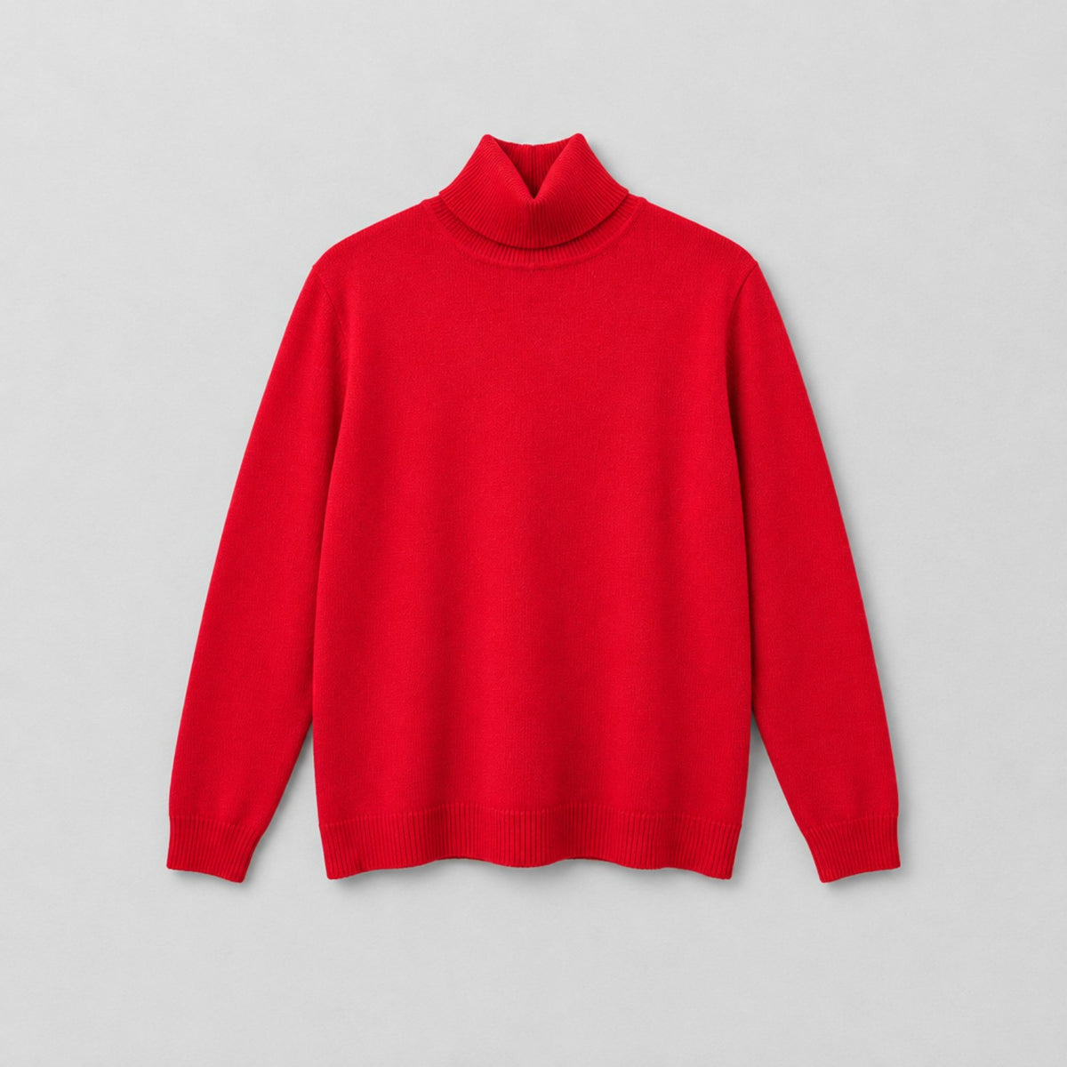 Basic Rollkragenpullover in Rot – Einheitsgröße Rolli Das Zierwerk