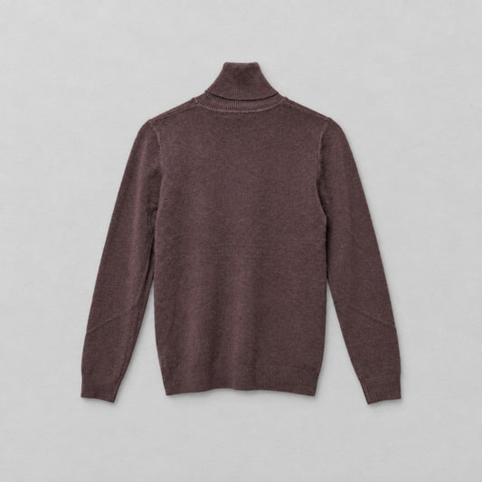 Basic Rollkragenpullover in Braun – schmal & körpernah Rolli Das Zierwerk