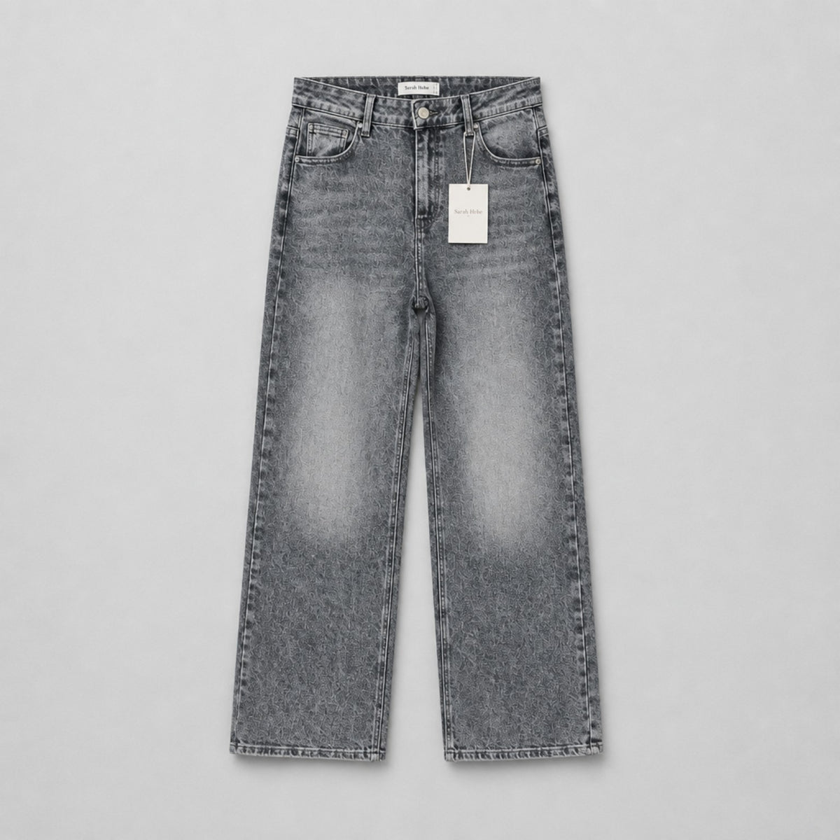 Super Stretch Jeans in Grey Washed – Wide Leg Sarah John