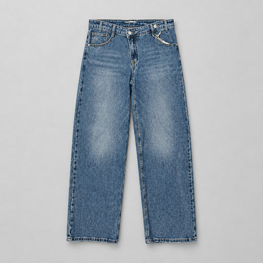 Sarah John Paris Wide Leg Jeans – Blue Washed | Größe 42 Jeans Sarah John