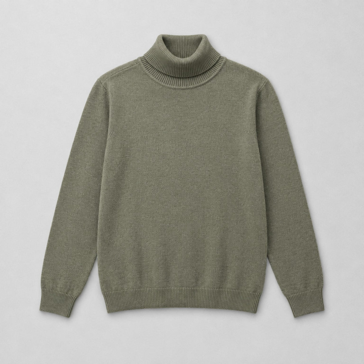 Basic-Rollkragenpullover – Grün | Einheitsgröße