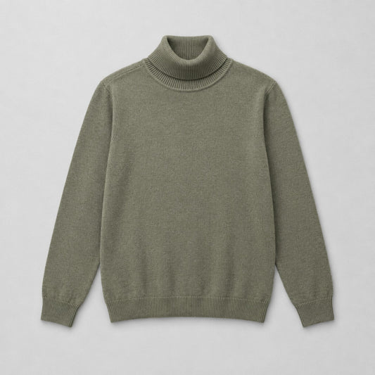 Basic-Rollkragenpullover – Grün | Einheitsgröße Rolli Das Zierwerk