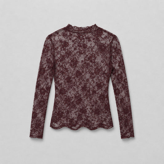 Spitzen-Longsleeve – Bordeaux Longsleeve Manosque