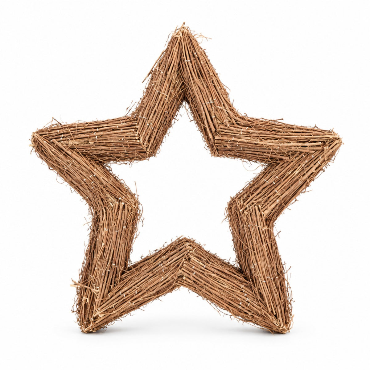 Großer Deko-Stern aus Weide – Braun, 50 × 50 cm Weihnachtsdekoration Das Zierwerk