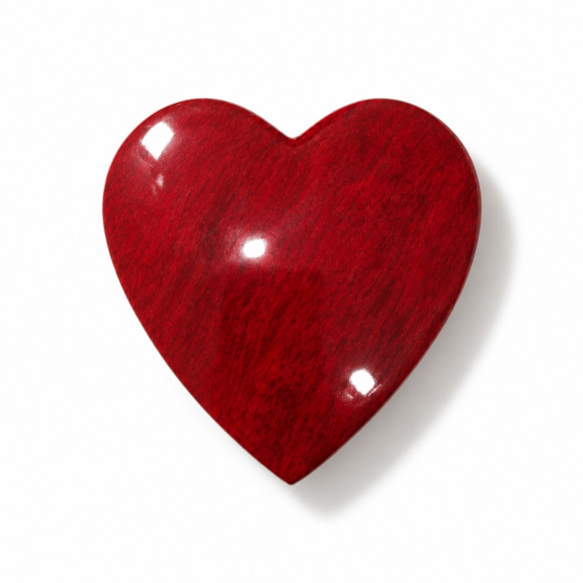 Deko-Herz aus Mangoholz zum Aufhängen – Rot, 15 × 15 cm Deko Das Zierwerk