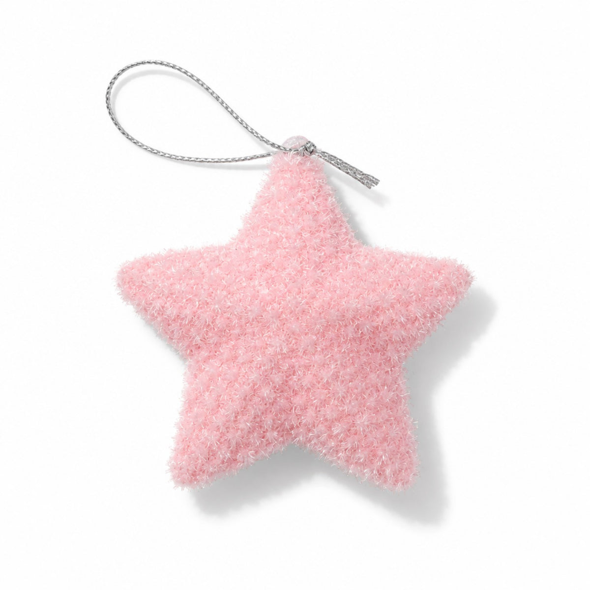 Stern-Anhänger in Samtoptik – Rosé, 7 cm Weihnachtsdekoration Das Zierwerk